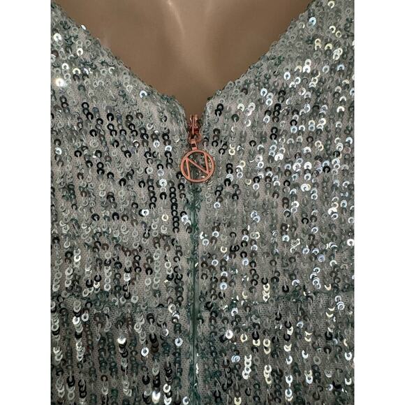 NWT Nookie Lovers Nothing Maxi Sequin Gown Mint M - Picture 7 of 16